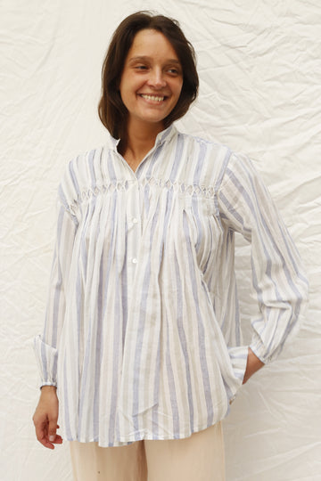 blouse-ample-fines-rayures-coton-manches-longues