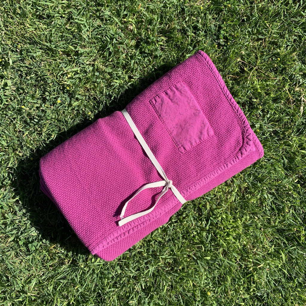 serviettes-de-plage-coton-rose-soleil
