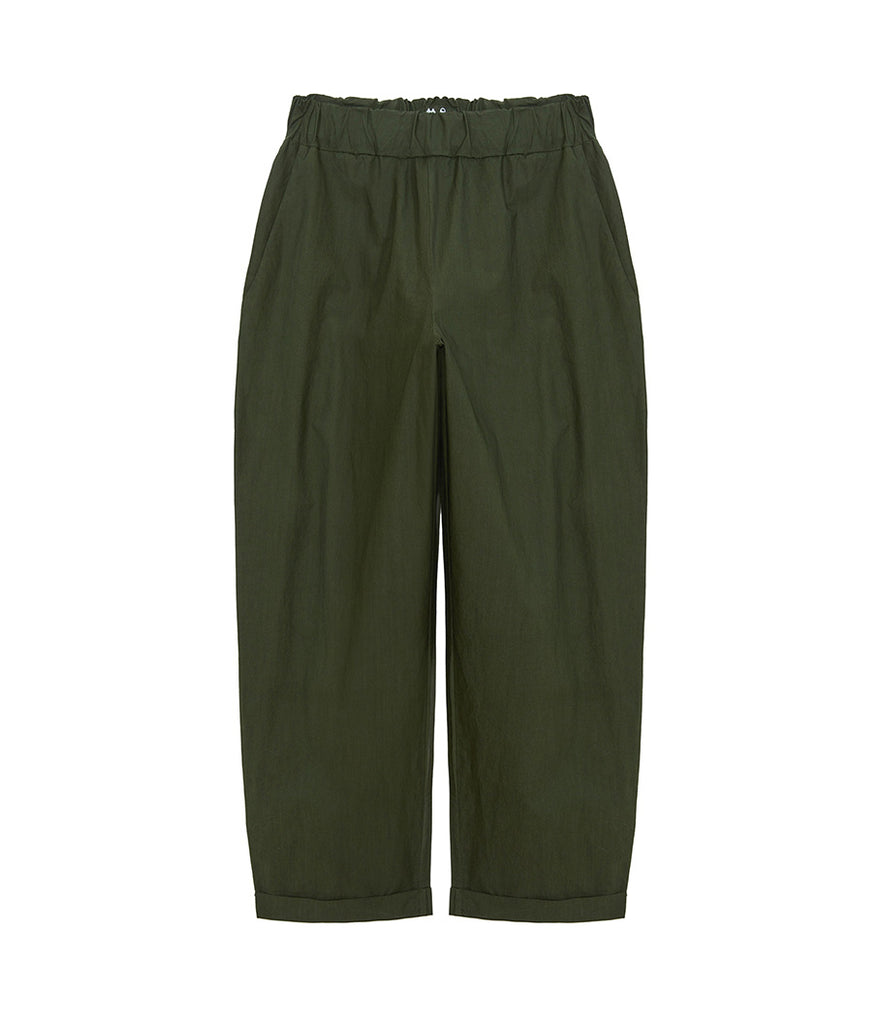 kaki-pantalon-fluide-elastique-ourlet-coton