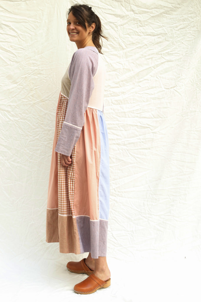 manches-longues-robe-longue-patchwork-coton
