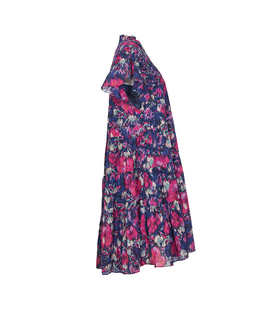 froncee-robe-ample-imprimee-volants-coton