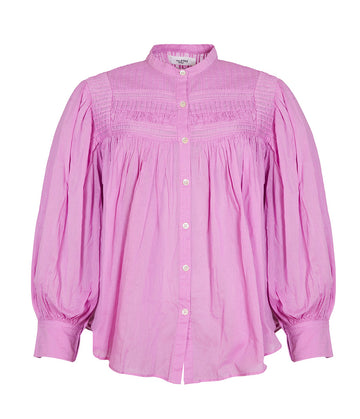 blouse-plissee-coton-manches-longues-boutonnee